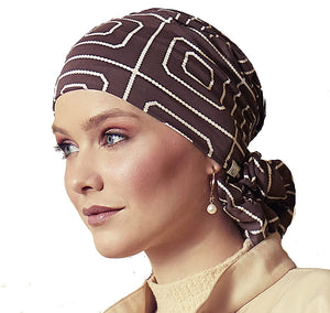 turbante -gorro shakti turban-printed.Christine Headwear Turbante Shakti Estampado para un Confort óptimo en Fibras de bambú