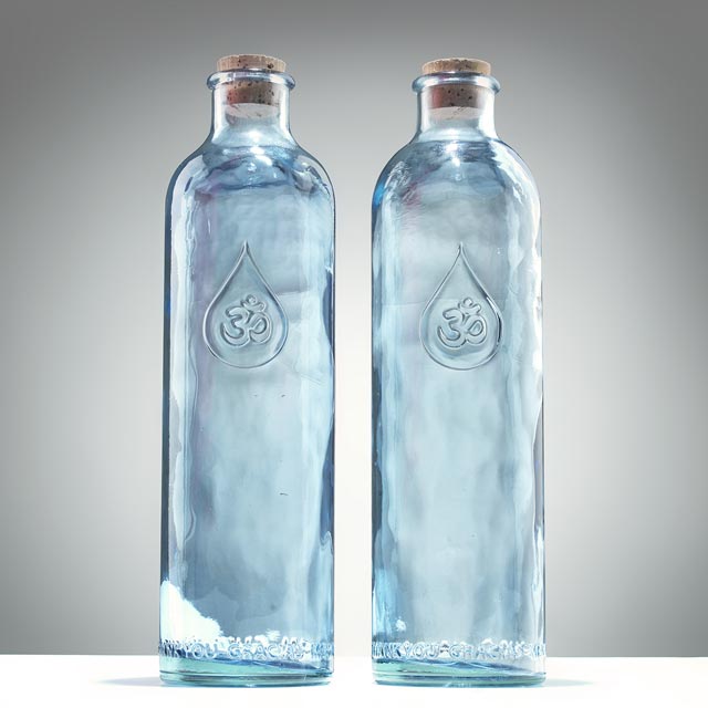 Botella Vidrio Reciclado, OmWater